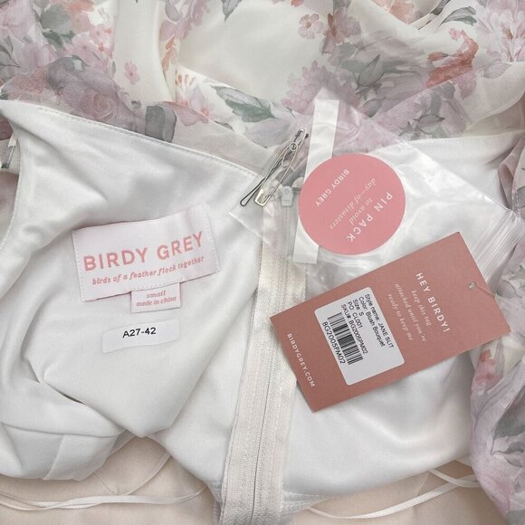 Birdy Grey Jane Slit Convertible Blush BouquetMaxi Formal Bridesmaid Dress S NWT - Picture 15 of 16